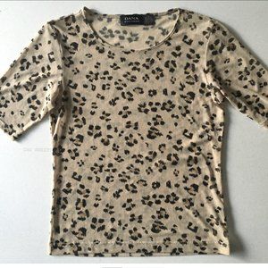 Dana Buchman Leopard Top Medium
